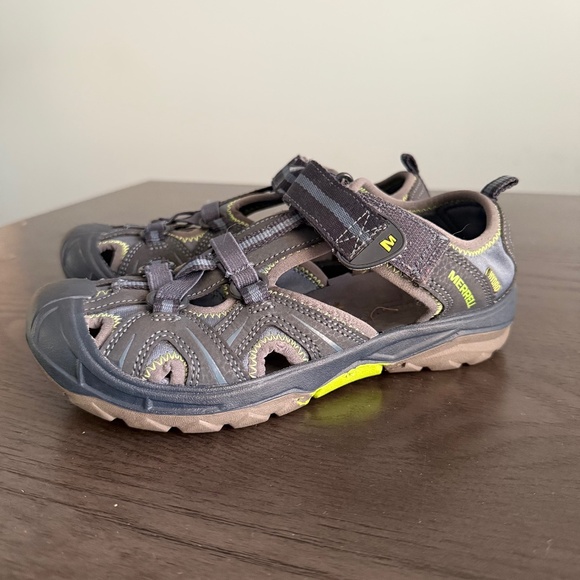 Merrell Hydro Hiker BOYS Sandals - Navy/Green Size 2 M - Picture 1 of 10